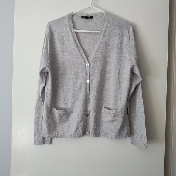 MARLOWE Grey Cashmere Blend Cardigan L - Picture 1 of 5